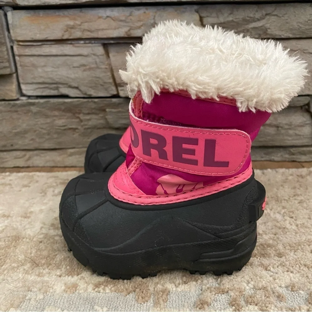 Sorel SNOW COMMANDER Boots Tropic Pink Deep Blush Winter Booties Waterproof: 5